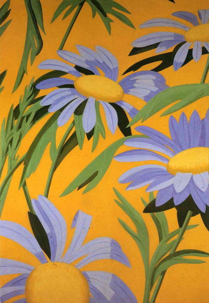 Violet Daisies - Alex Katz Tablo