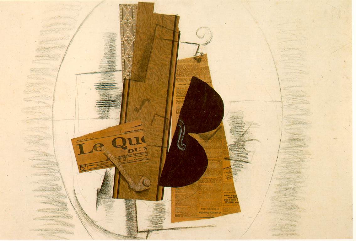 Violin and Pipe, 'Le Quotidien' (1913) - Georges Braque Tablo