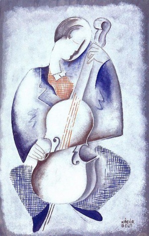 Violincellist - Béla Kádár Tablo