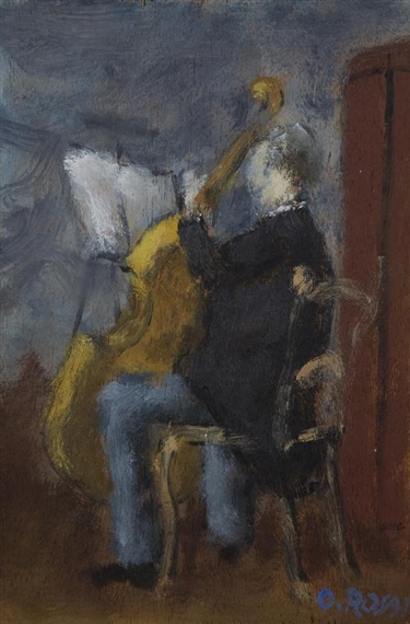 Violoncello Player (1956) – Ottone Rosai Tablo