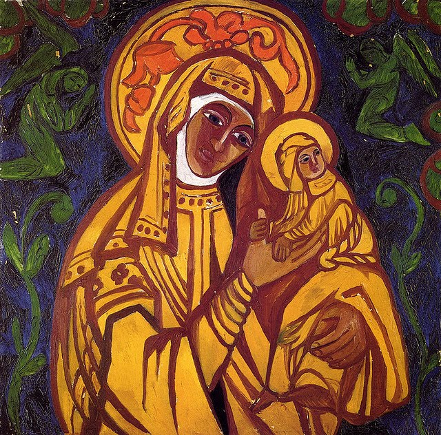 Virgin and child (1911) - Natalia Goncharova Tablo