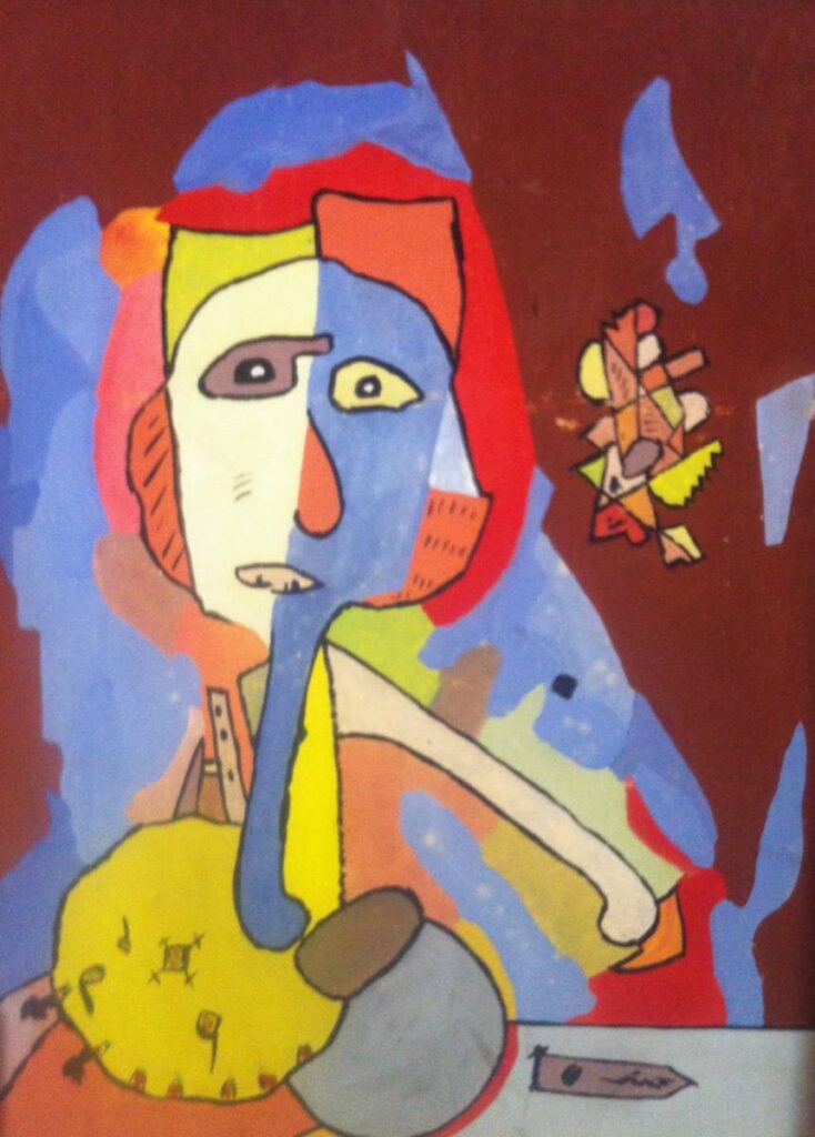 Visage aux hachoirs - Gaston Chaissac Tablo