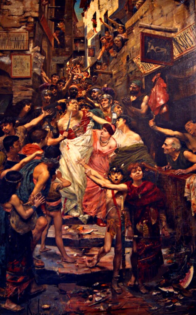 Vitellius Dragged Through The Streets Of Rome By The Populace (1883) - Georges Rochegrosse Tablo