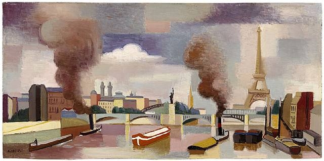 Vue de Paris ou La Seine au point du jour (1926) - André Lhote Tablo