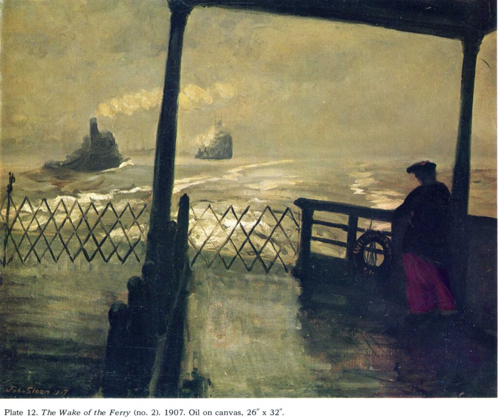 Wake of the Ferry II (1907) - John French Sloan Tablo