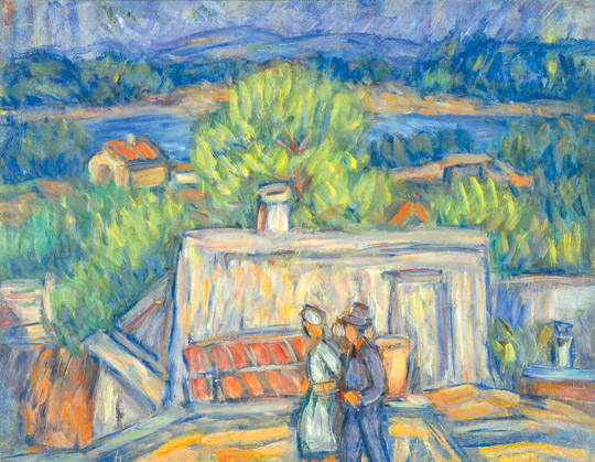 Walking Couple in Szentendre - Kmetty János Tablo