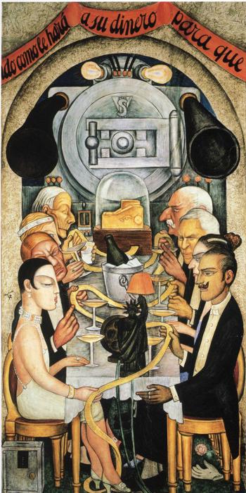 Wall Street Banquet (1928) – Diego Rivera Tablo