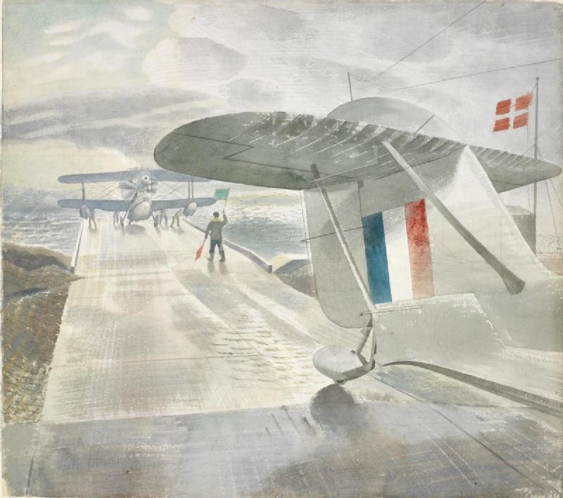 Walrus Aircraft on the Slipway (1941) – Eric Ravilious Tablo