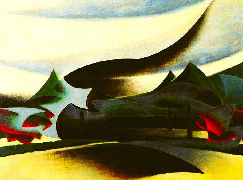 Warship, widow and wind (1916) – Giacomo Balla Tablo