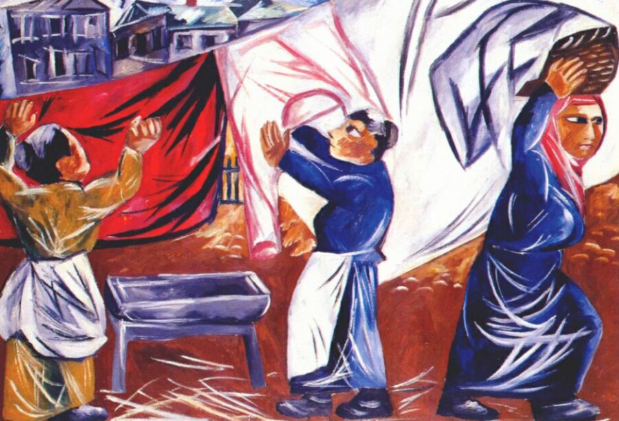 Washerwomen (1911) - Natalia Goncharova Tablo