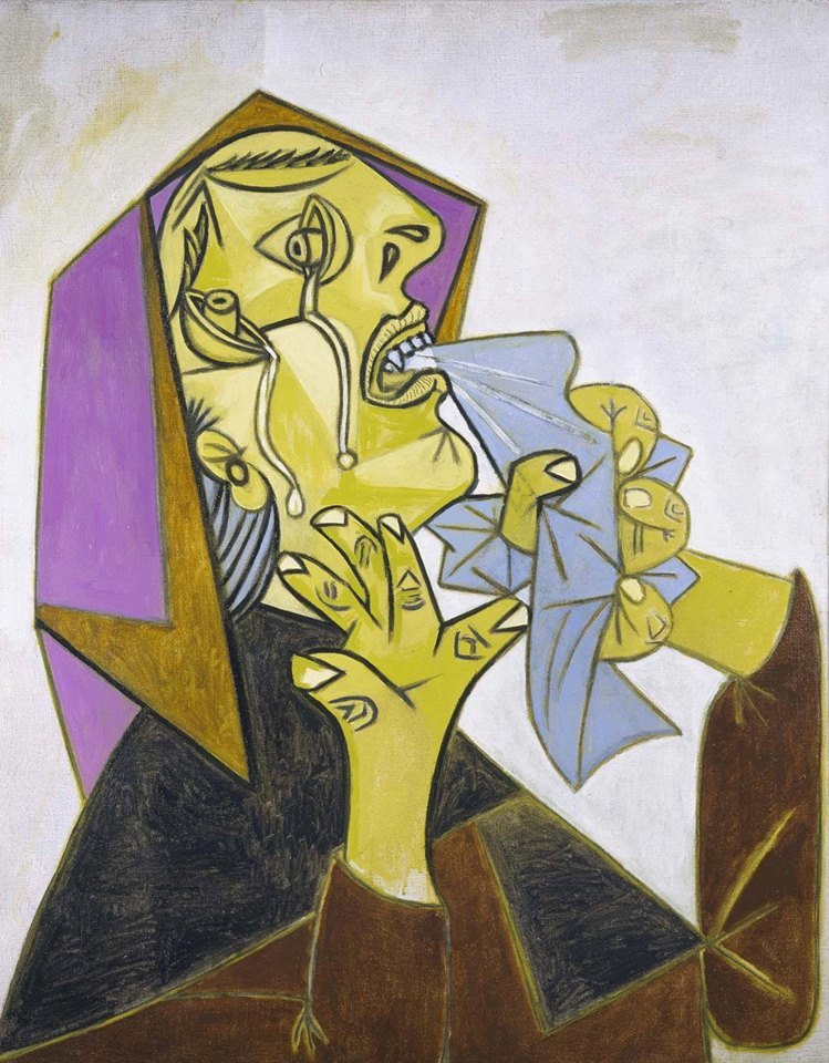 Weeping Woman with Handkerchief (1937) - Pablo Picasso Tablo