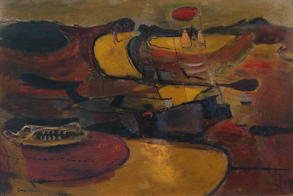 Welsh Landscape with Roads (1936) - Graham Sutherland Tablo