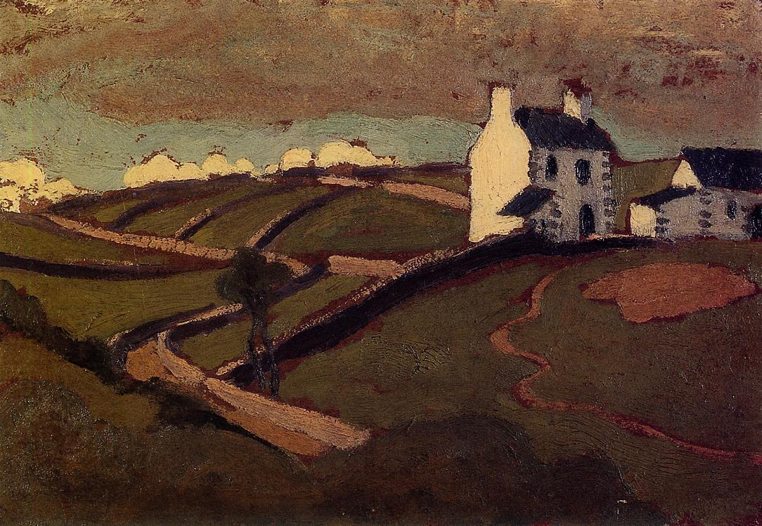 White House at Audierne (1909) - Roger de La Fresnaye Tablo