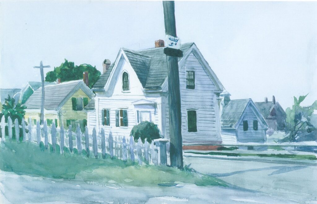 White House with Dormer Window (1923) - Edward Hopper Tablo