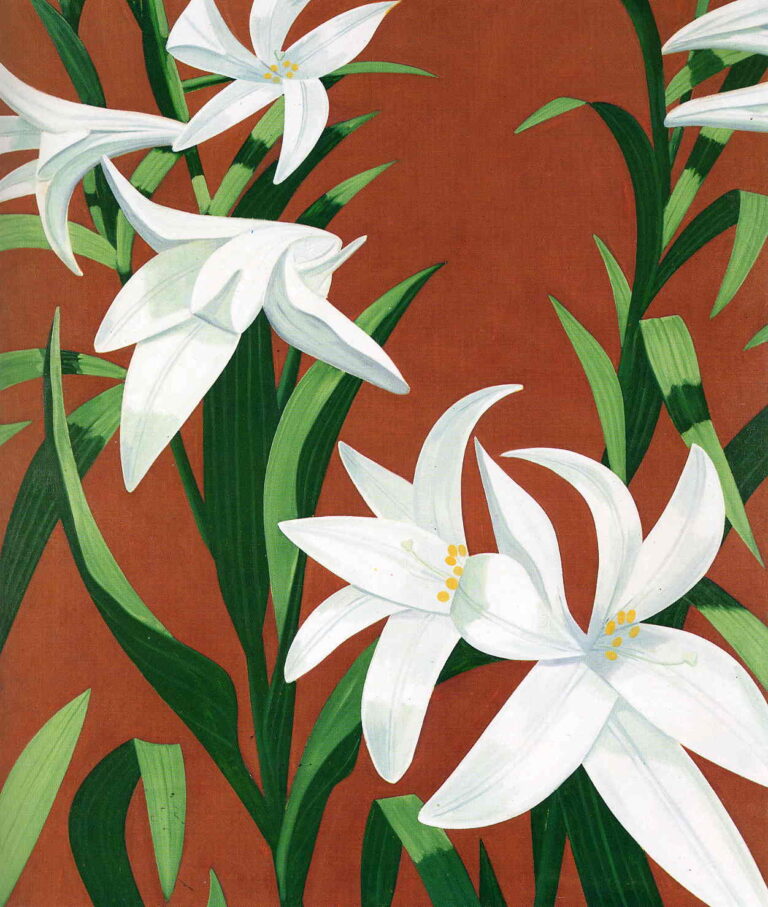 White Lilies – Alex Katz Tablo