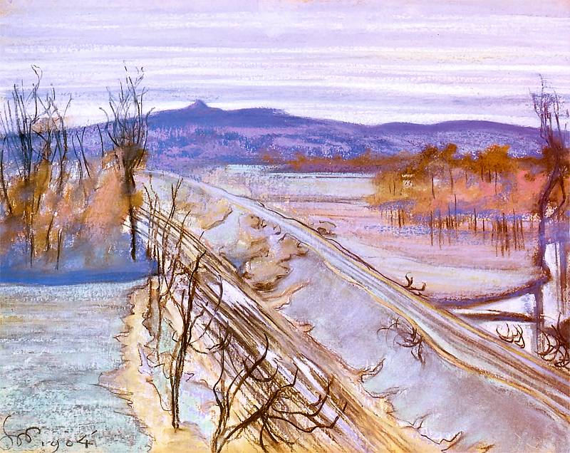 Widok Z Okna Pracowni Na Kopiec Kościuszki (1904) - Stanisław Wyspiański Tablo