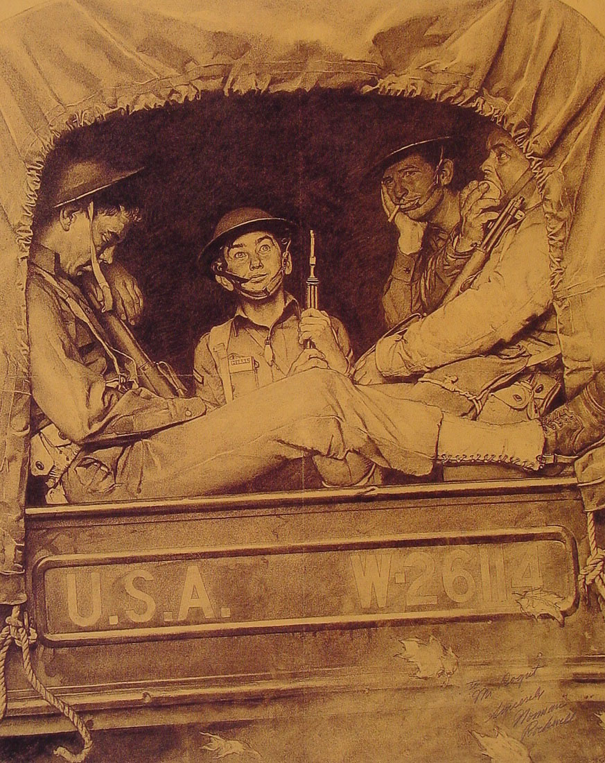 William Gillis in Convoy (1943) - Norman Rockwell Tablo