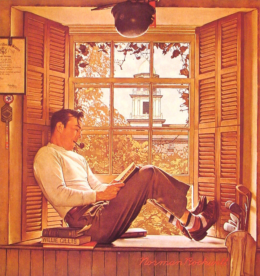 Willie Gillis in College (1946) - Norman Rockwell Tablo