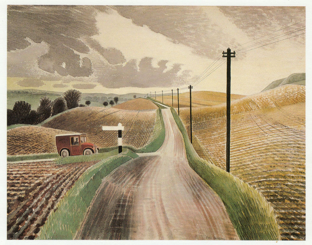 Wiltshire Landscape (1938) – Eric Ravilious Tablo