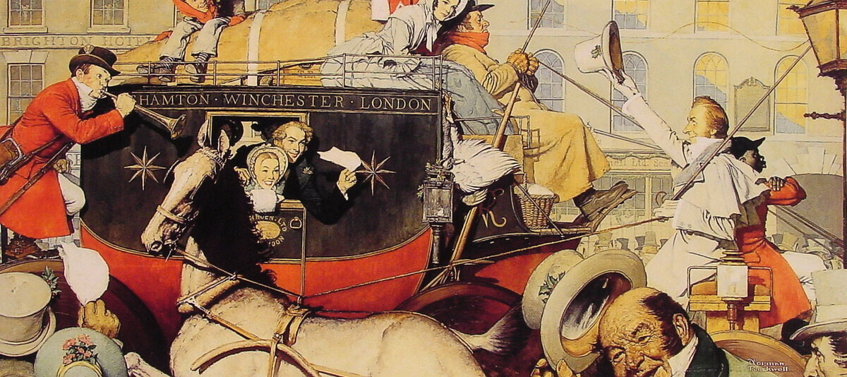 Winchester Stagecoach (1941) - Norman Rockwell Tablo