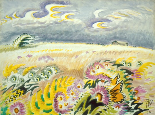 Wind Blown Asters (1951) - Charles E. Burchfield Tablo