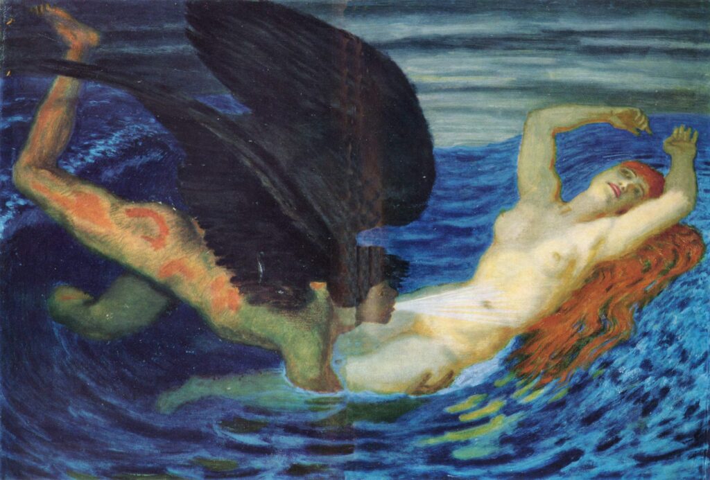 Wind and wave (1927) - Franz Stuck Tablo