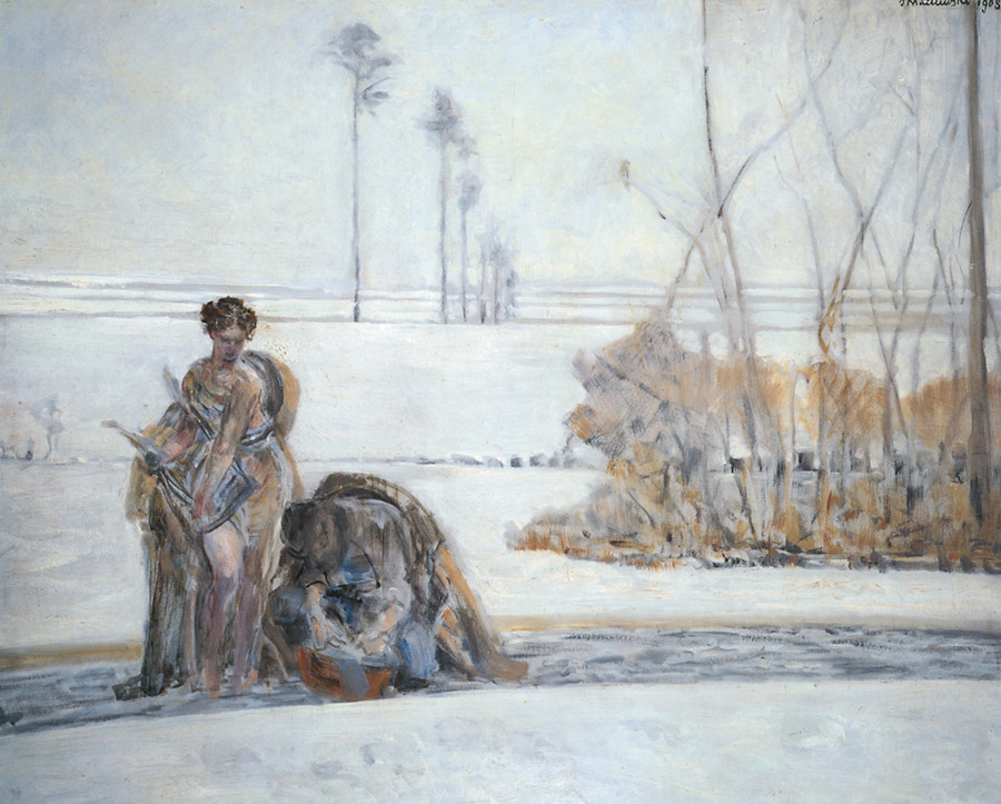 Winter Landscape - Jacek Malczewski Tablo
