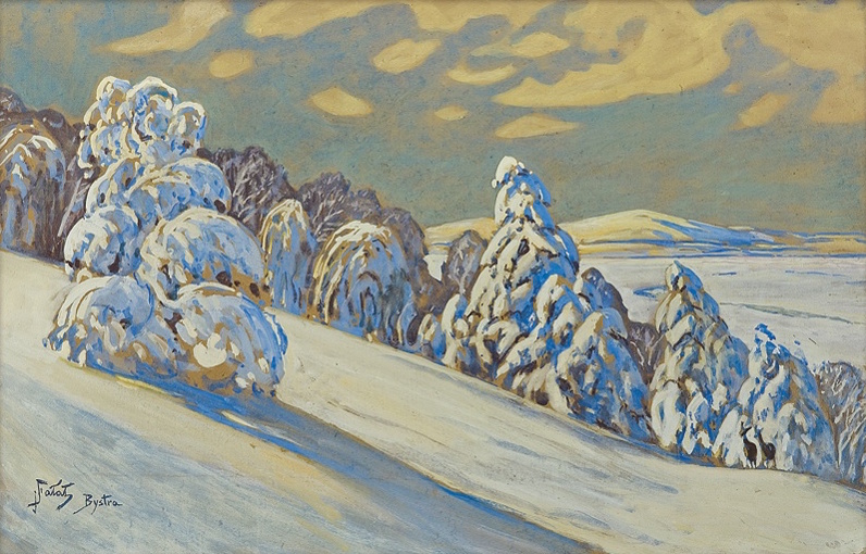 Winter Landscape from Bystra - Julian Fałat Tablo