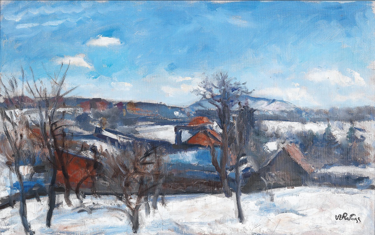 Winter Landscape in Kalwaria - Wojciech Weiss Tablo