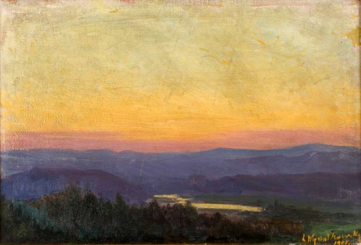 Wisła Pod Tyńcem Po Zachodzie Słońca (1901) - Leon Wyczółkowski Tablo