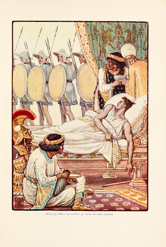 With an effort he looked at them as they passed – Walter Crane Tablo