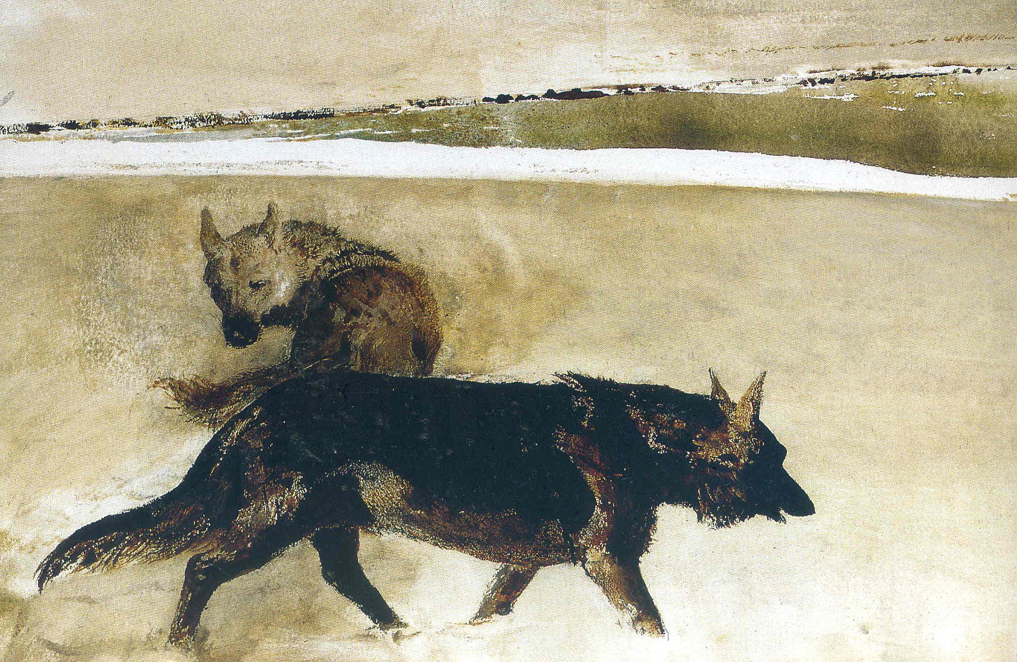 Wolves - Andrew Wyeth Tablo