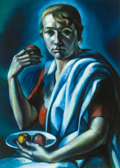 Woman Keeping an Apple (1916) - Kmetty János Tablo