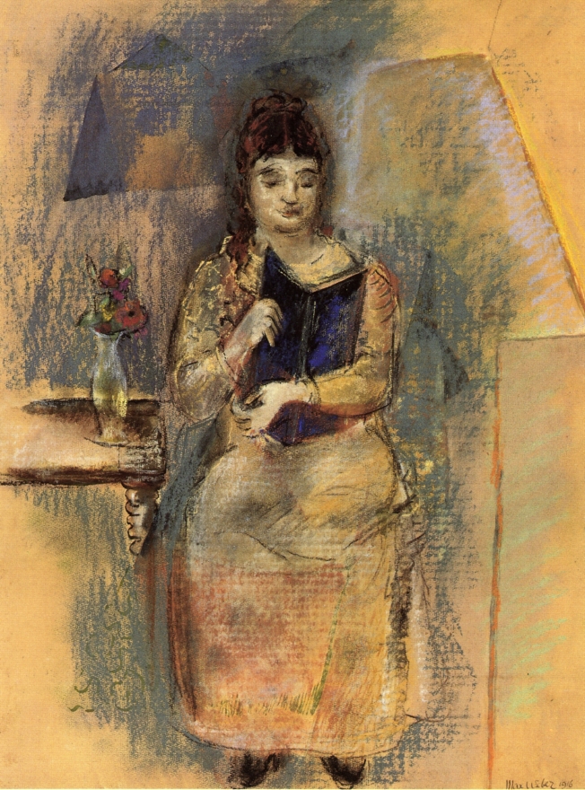 Woman Reading (1916) - Max Weber Tablo