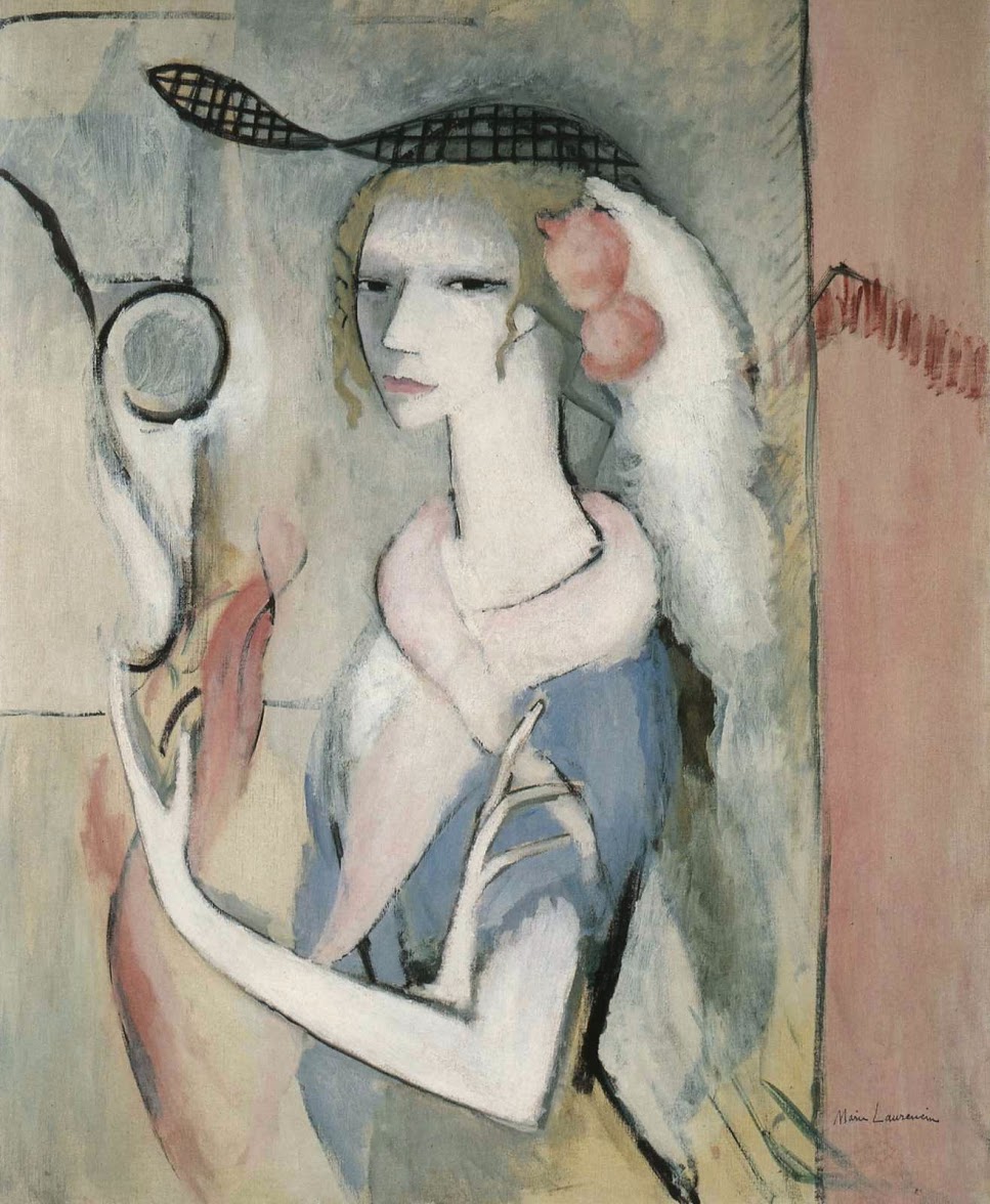 Woman Standing with Floppy Hat (1913) - Marie Laurencin Tablo