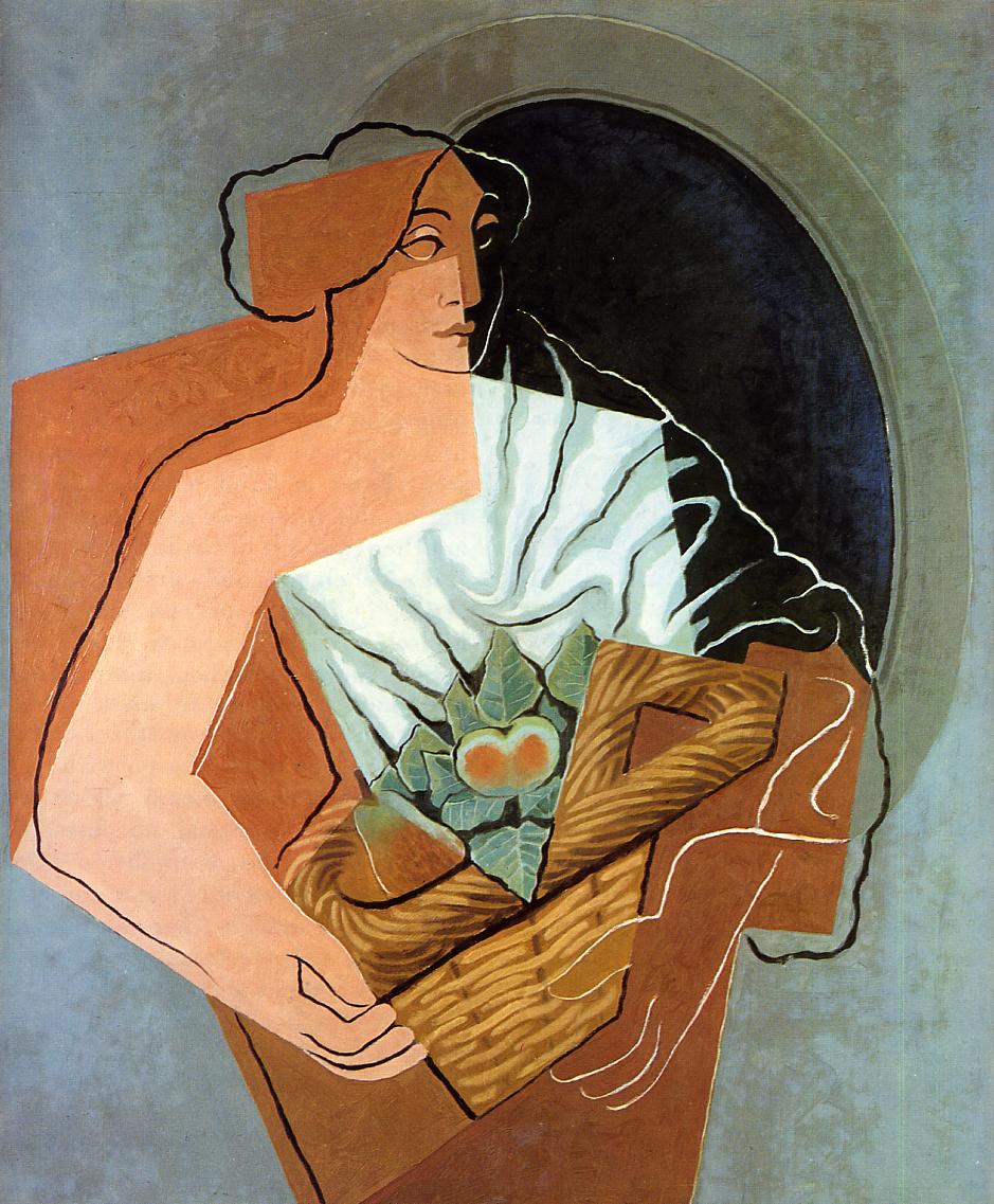 Woman With Basket (1927) - Juan Gris Tablo
