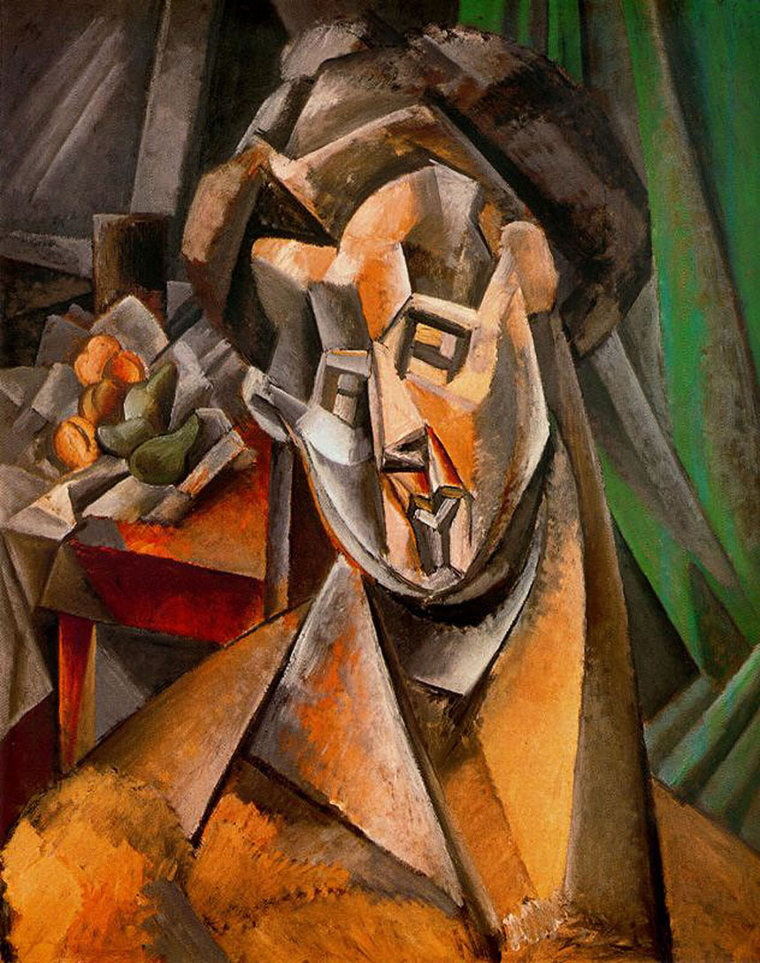 Woman and pears (Fernande) (1909) - Pablo Picasso Tablo