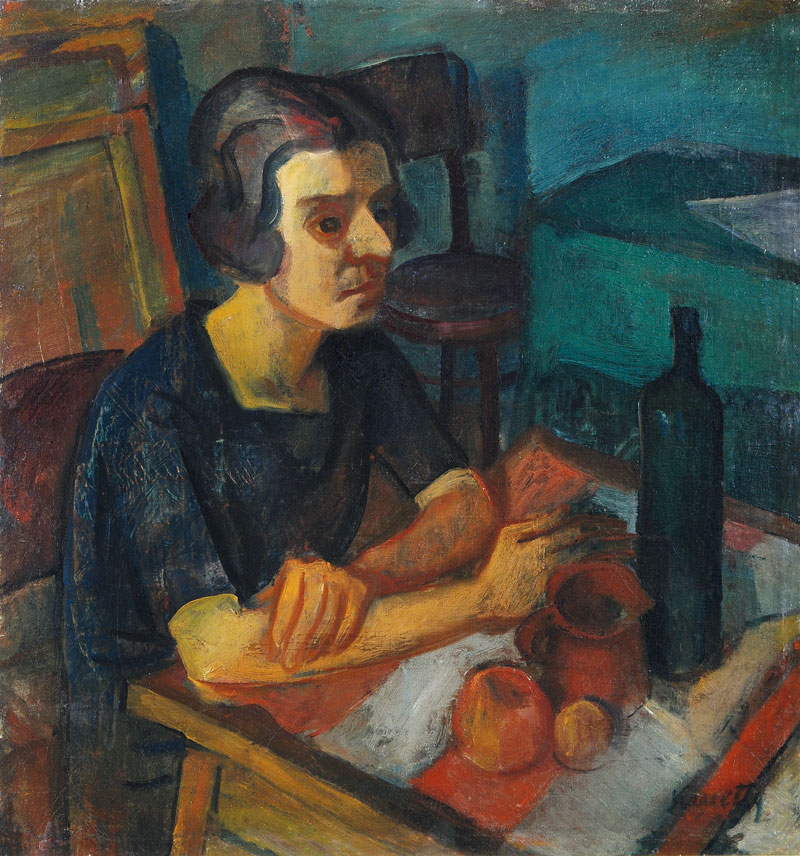 Woman in Interior - Kmetty János Tablo