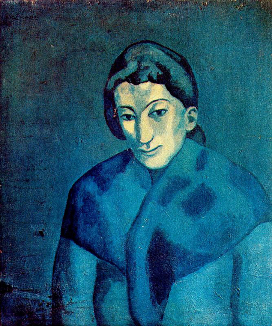Woman in a shawl (1902) - Pablo Picasso Tablo