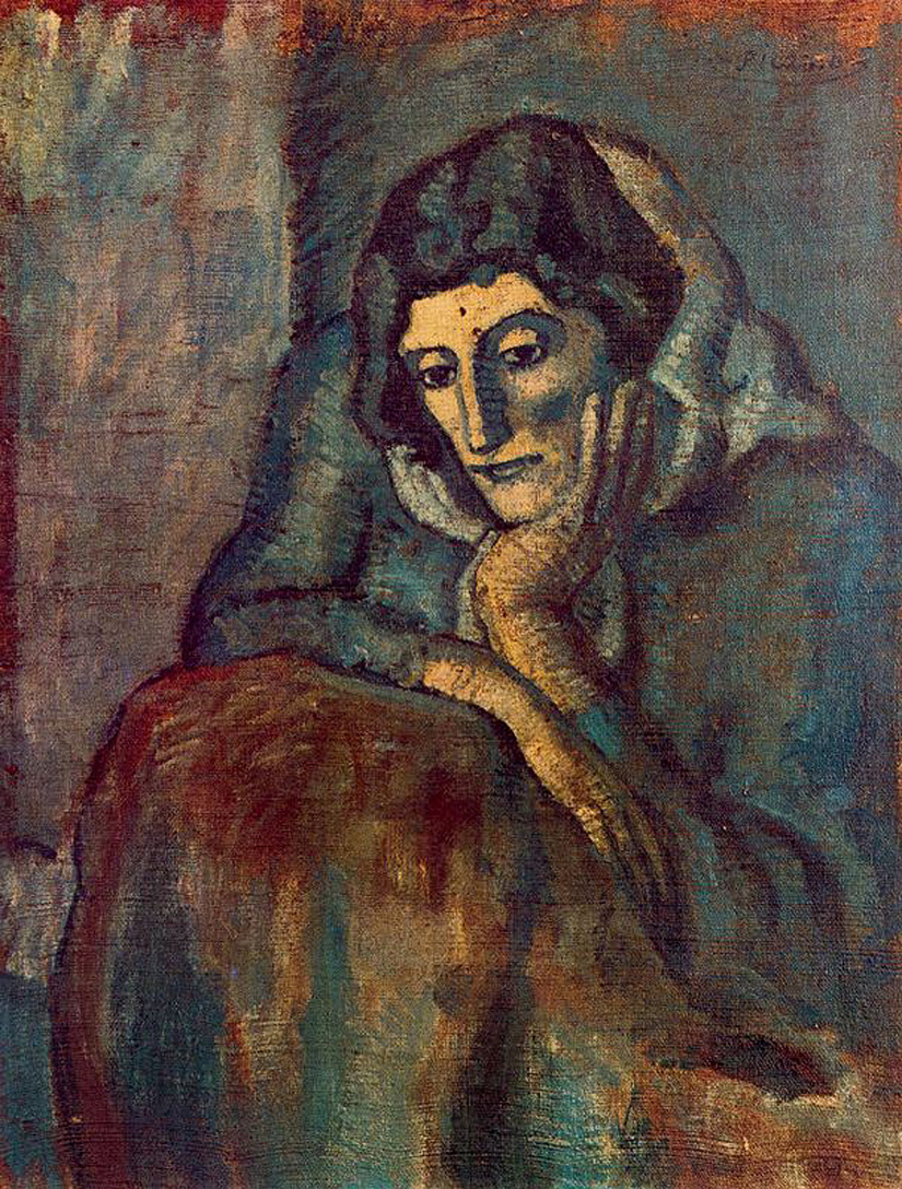 Woman in blue (1902) - Pablo Picasso Tablo