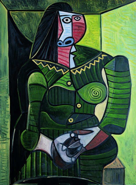 Woman in green (1944) - Pablo Picasso Tablo
