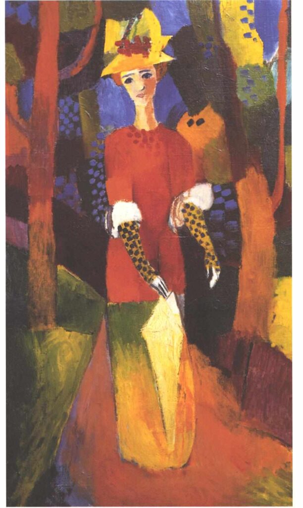Woman in park (1914) - August Macke Tablo
