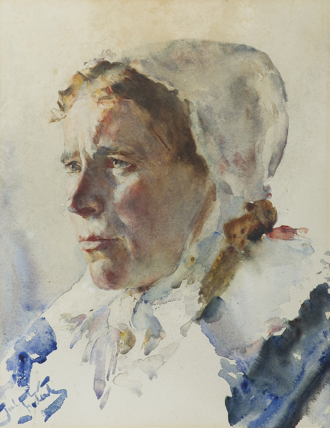 Woman in the Bonnet - Julian Fałat Tablo