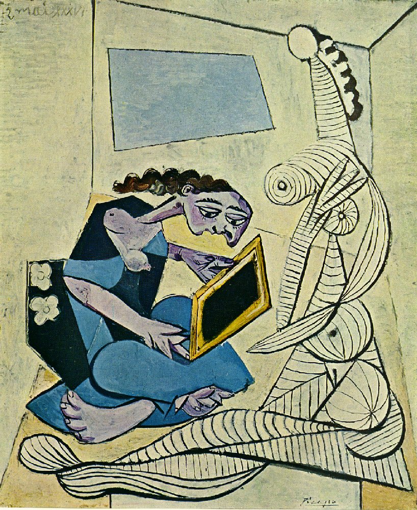 Woman in the interior (1936) - Pablo Picasso Tablo
