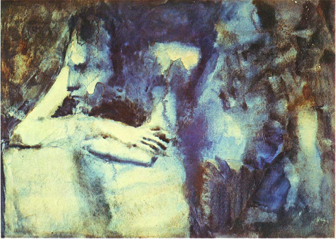 Woman leaning ahead (1904) - Pablo Picasso Tablo
