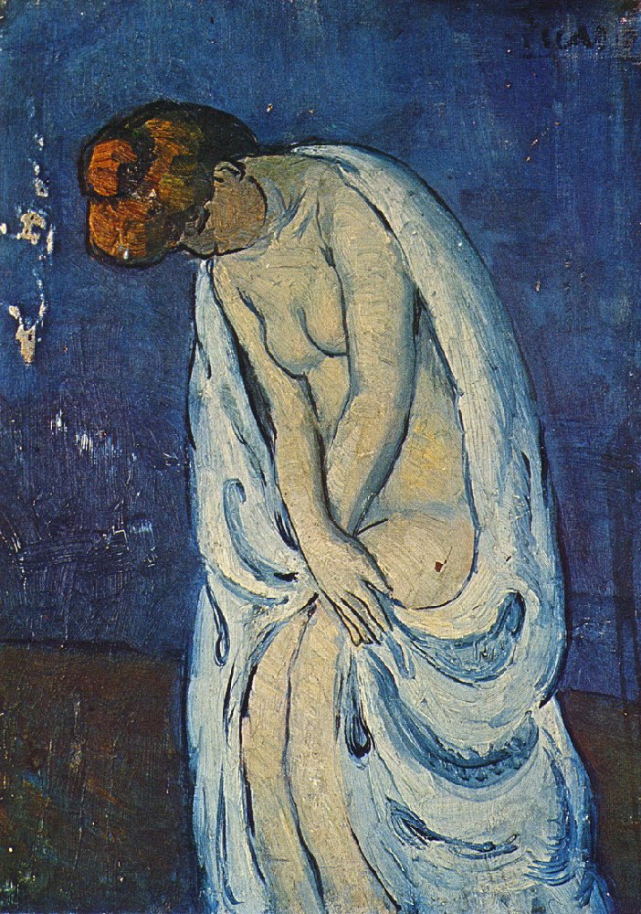Woman leaving the bath (1901) - Pablo Picasso Tablo