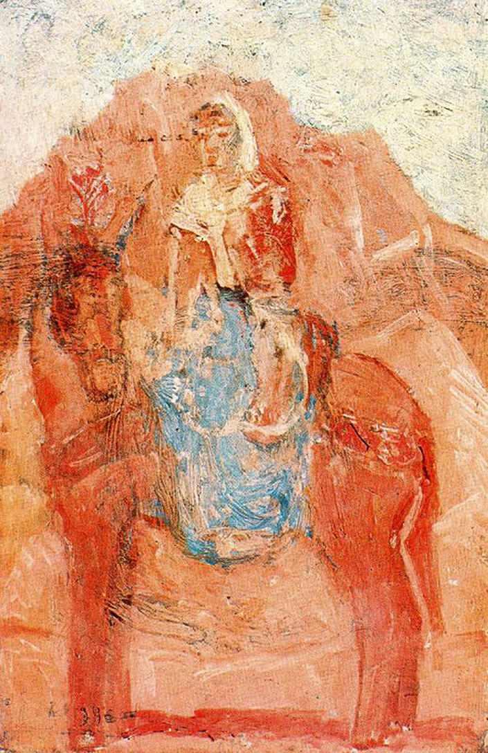Woman on a donkey (1906) - Pablo Picasso Tablo
