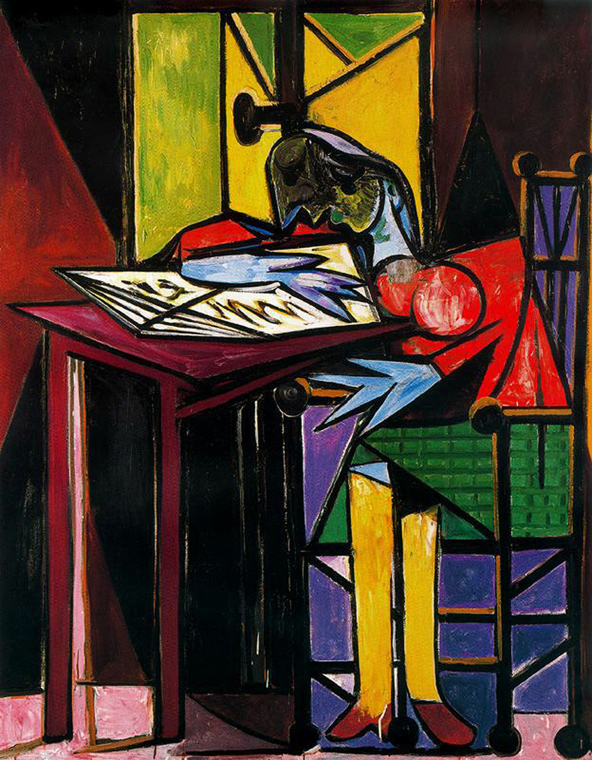 Woman reading (1935) - Pablo Picasso Tablo