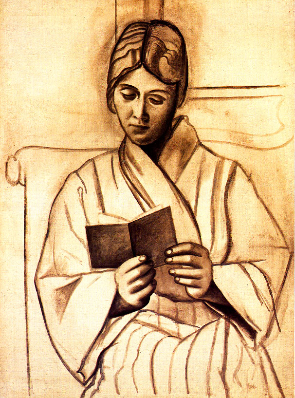 Woman reading (Olga) (1920) - Pablo Picasso Tablo