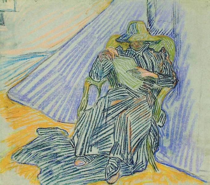 Woman reading in the sun (Jeanne Biart) (1892) – Henry van de Velde Tablo